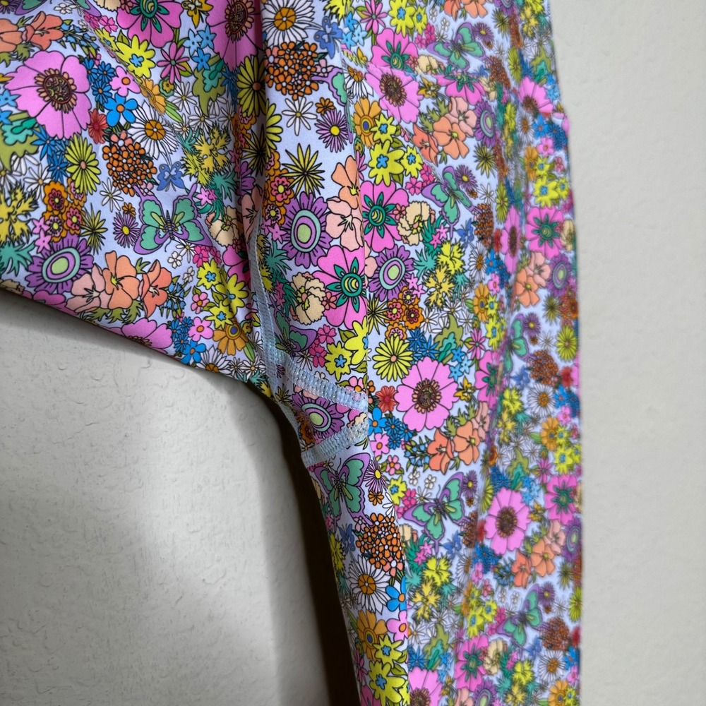 SSYS The Label Floral Butterfly High Waisted Leggings Small Boho Hippie Yoga - Picture 6 of 7